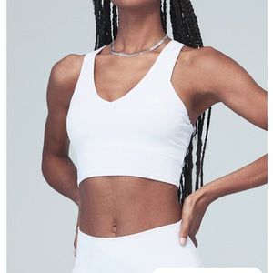 Gently used alo airbrush real bra tank in white